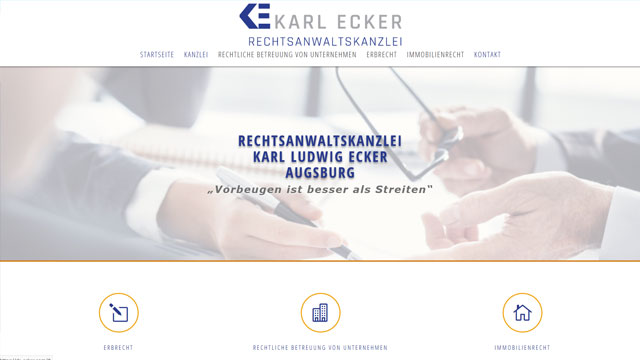 Homepage von der Webagentur Augsburg
